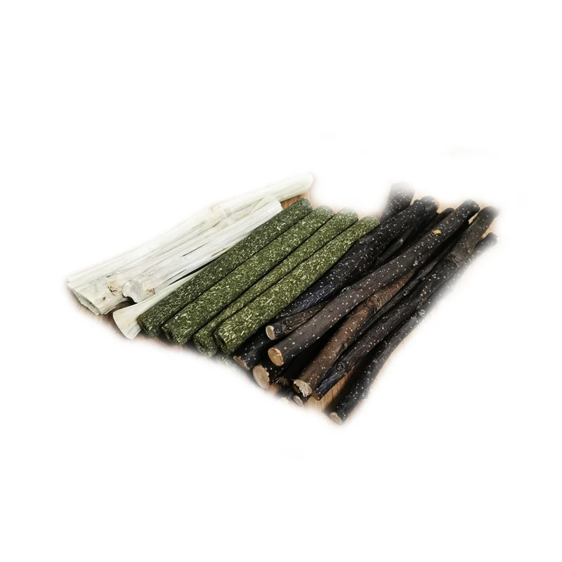 3 1 Eco-Friendly Dog Chew Toys Big Capacity Rabbit Rat Rodents Set Apple Branches Sweet Bamboo Licorice Small Animals Dogs