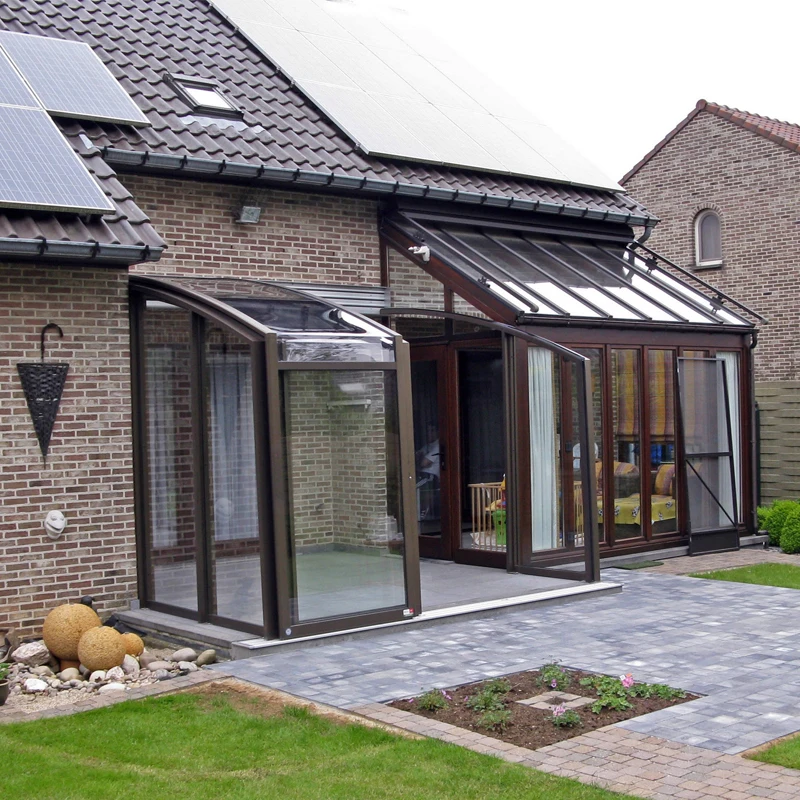 aluminum retractable pergola glass sunroom/ free standing sunroom
