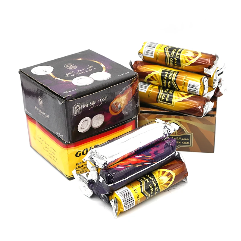 Bakhoor Hookah Mubkhara Loban Charcoal Smokeless odorless Tasteless Fast Burning Flammable Arabic Shisha Round Charcoal Coconut