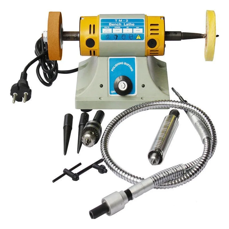 Cloth wheel polishing machine multi-function desktop speed regulating double head grinding machine jewelry car polishing tool