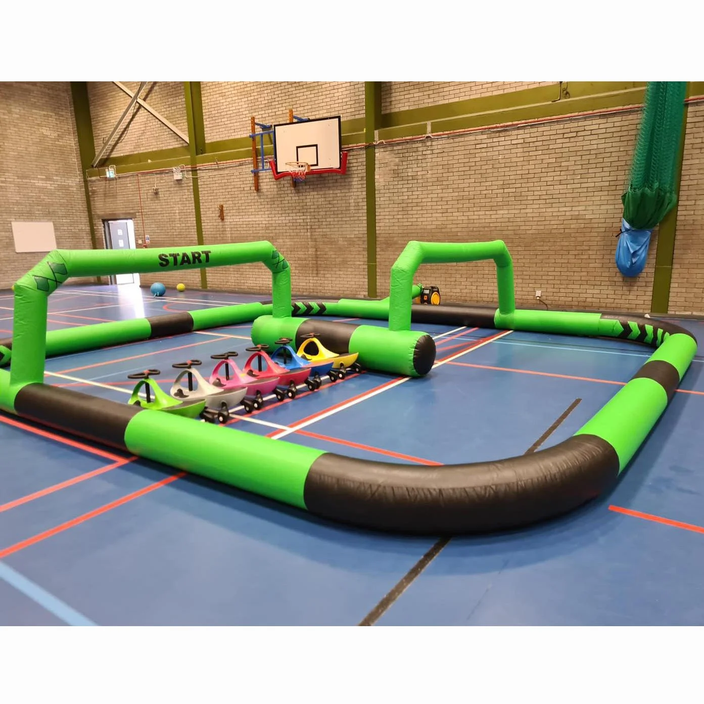 Large 26x20ft Kids Didicar Race Track Inflatable Bumper Car Arena Inflatable Go Karts Race Track For Bumper Car Rental