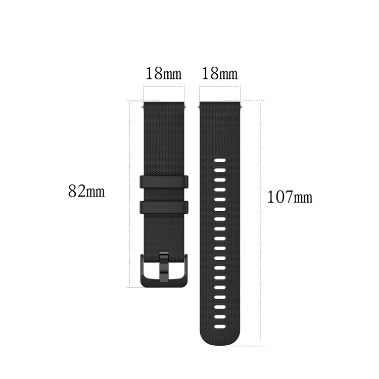 18mm Soft Silicone Rubber Watch Strap Band Bracelet Replacements For Garmin Vivoactive 4s Vivoactive4s