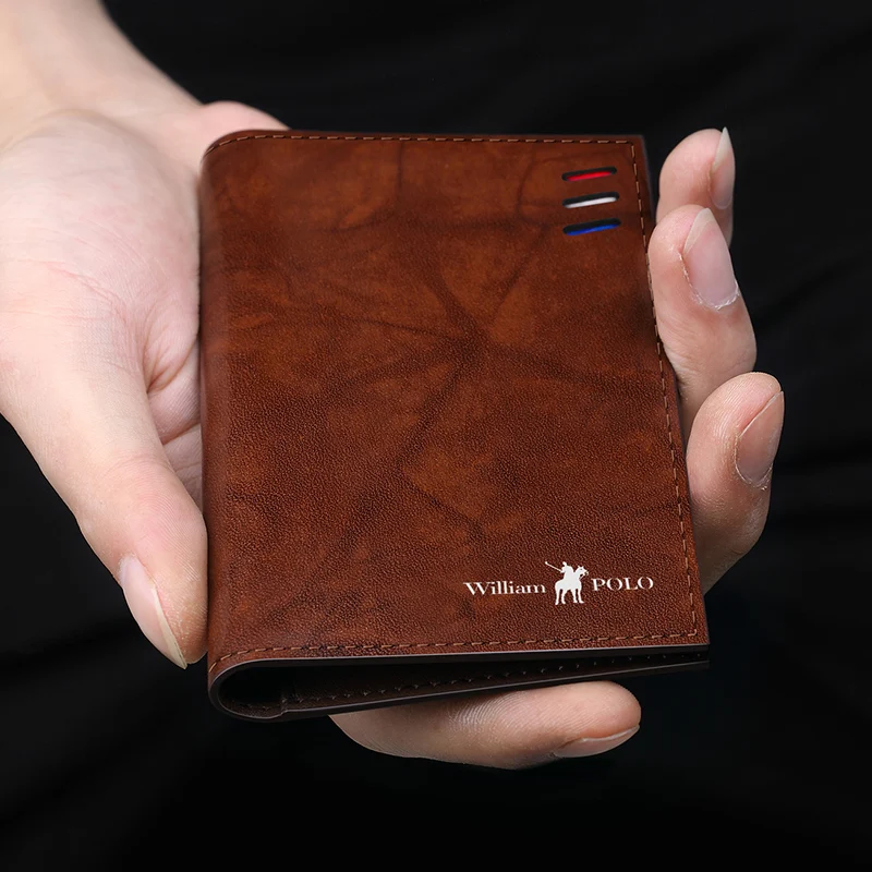 WILLIAMPOLO business portable fashion mini slim wallet credit card holders for men
