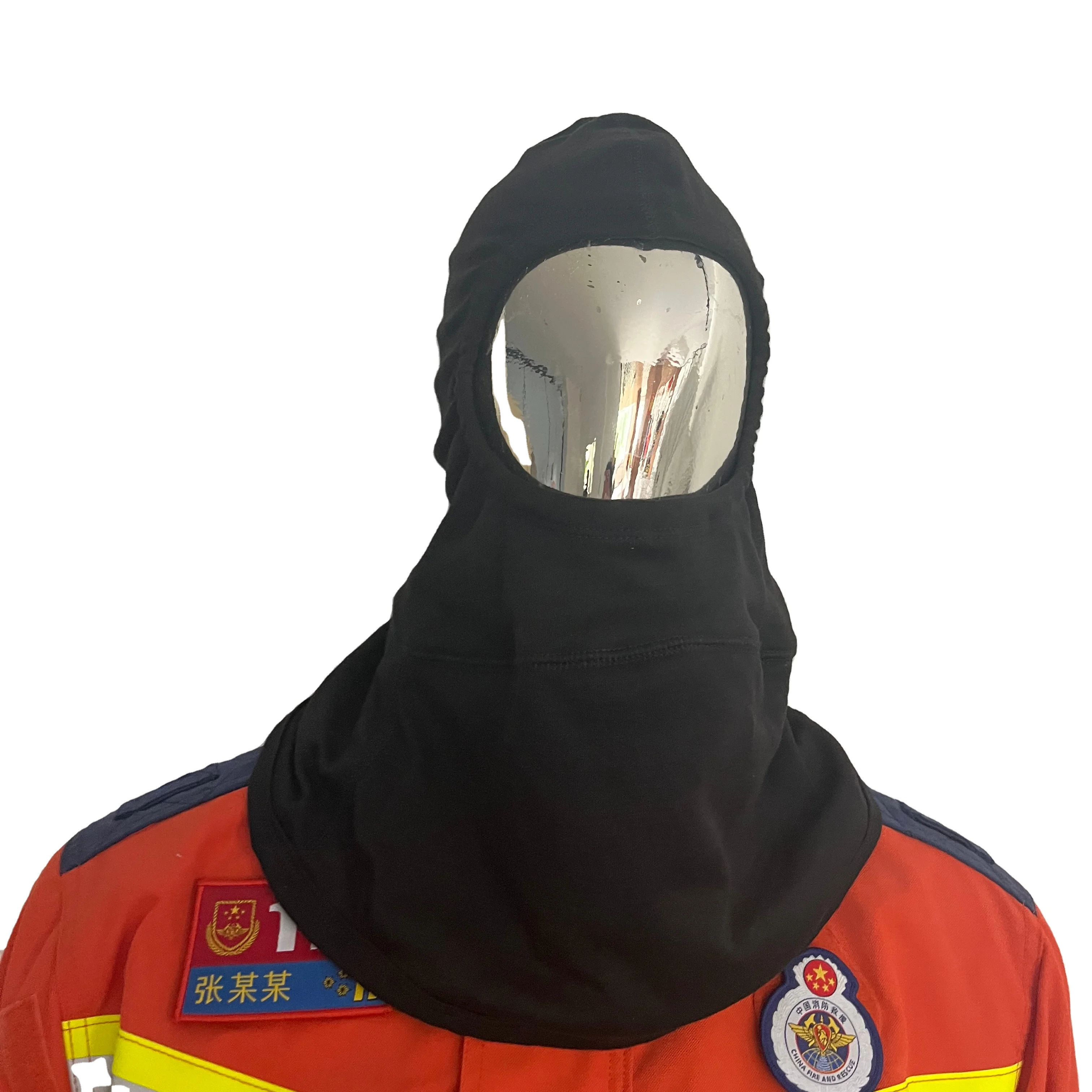 EN Aramid heat resistant Firefighting anti flash hoods for fireman double layer