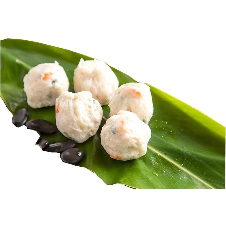 
High quality oem food supplier authentic original flavor hand made frozen scallop & shrimp ball surimi 