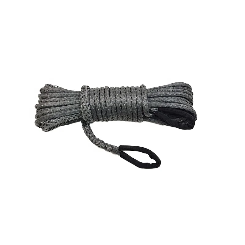 Factory manufactured synthetic winch rope suitable for emergency towing off-road vehicles