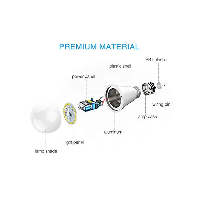 High Quality E27 E26 7W smart light bulbs led bulb light Multi Colors dimmable wifi led blub