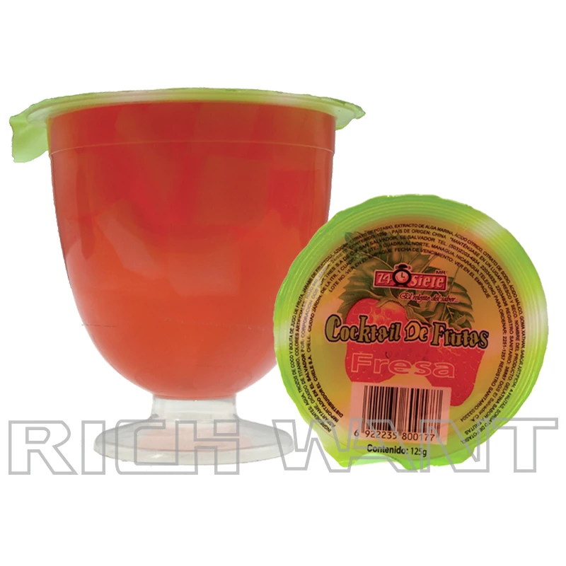 
125g COCONUT JELLY with POPPING BOBA gelatina Fruit Flavor Jelly Cup in Goblet Cup-bulk packing 