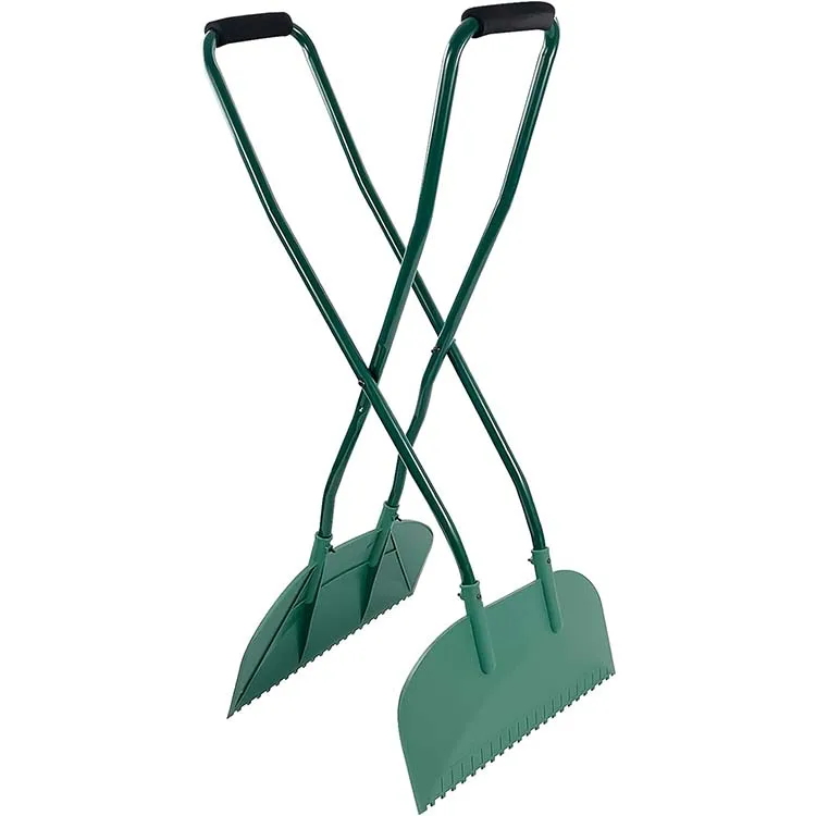 Green Long Handled Leaf Grabber rake Heavy Duty Easy Pick Up Leaf Picker Garden Grabber for Gathering Leaves Grass Cuttings