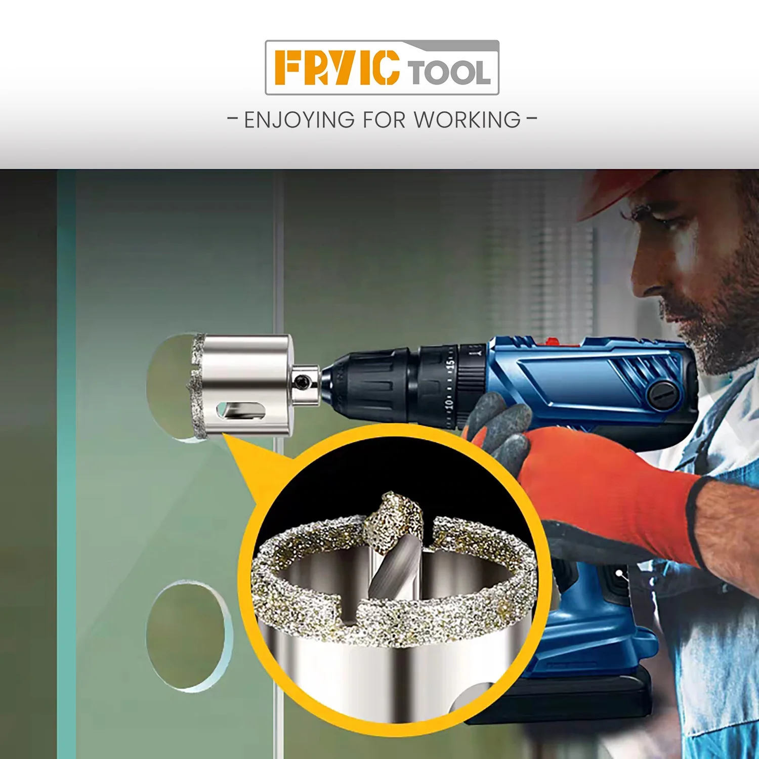 Fryic Diamond positioning Marble hole Saw from 16mm to 100mm diamond hole saw drill bits