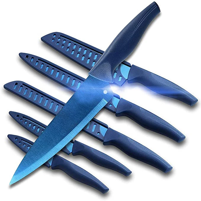 Kitchen Handmade Knife Home Use Chef Set Cake Fancy Set Cheap Good Quality 6pcs Colorful Wholesale Knives