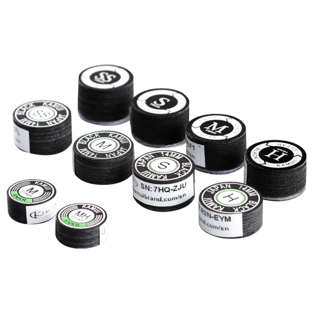 Original KAMUI Cue Tips Billiard Pool Cue KAMUI Tip 14mm SS/S/M/H Billiard Accessory