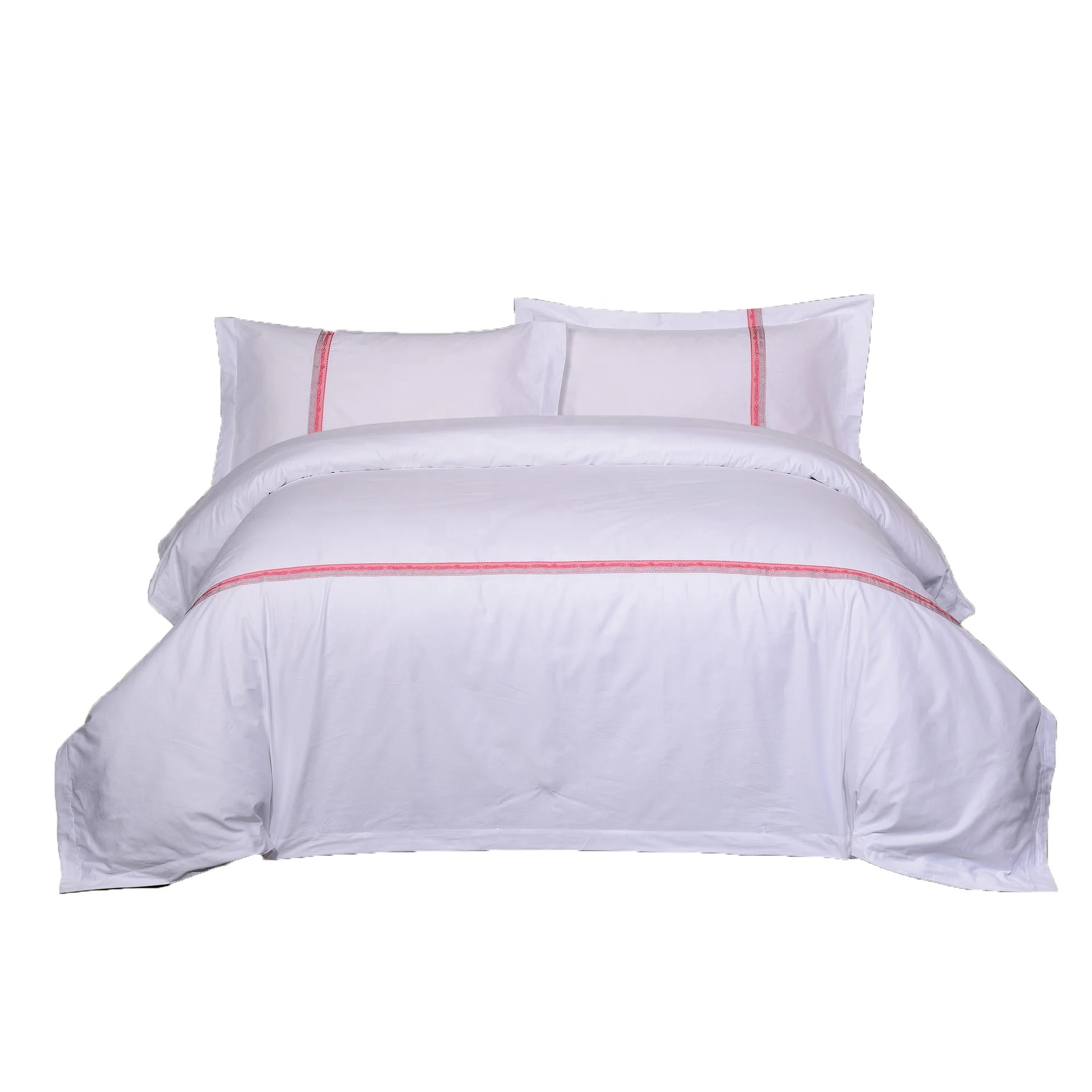 High quality Hotel bedding linen luxury 60S bed sheet printing bedding set 100 cotton hotel