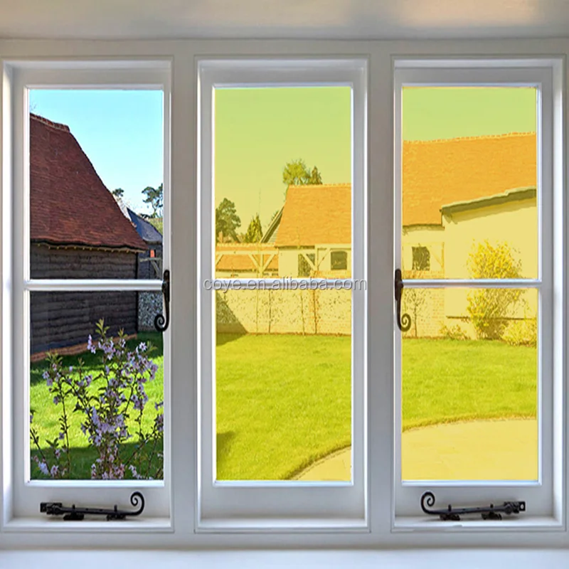 Decorative Non Reflective Window Glass Film Solar Tint Architectural Film Yellow color