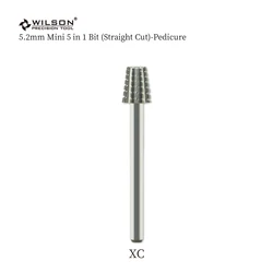 5.2mm Mini 5 in 1 Bit (Straight Cut) Pedicure High Quality nail polish tool Professional Wholesale carbide nail bit Dental Bur