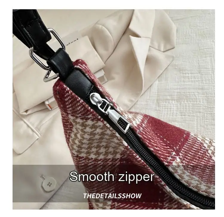 Luxurious and high-end large-capacity plaid tote bag for women 2024 new fashion single shoulder backpack