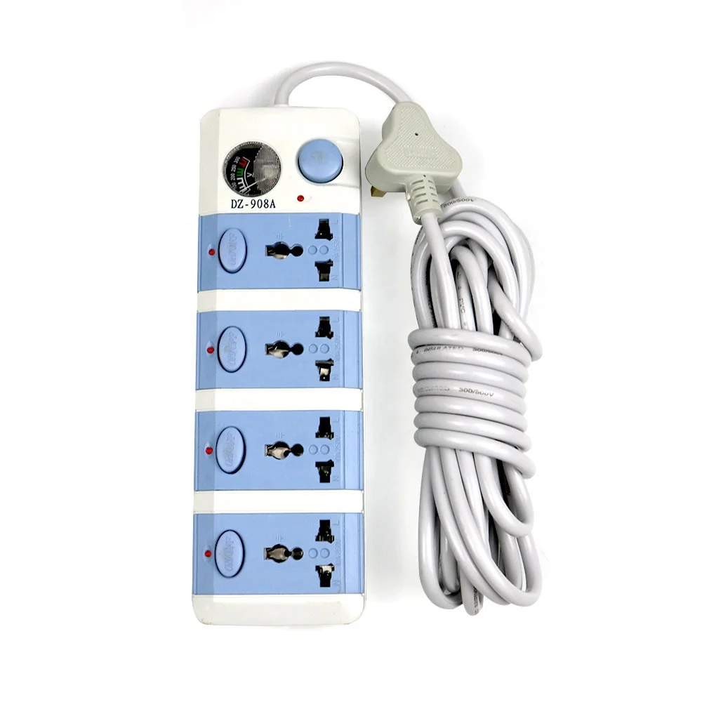 Factory direct sales High Quality Voltmeter 220V-250V 3 Gang extension multi socket electrical power switch & socket