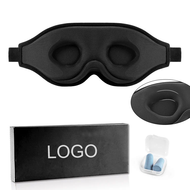 Custom Hotel Travel Lash Extension Sleeping Eyemasks Blackout Memory Foam Contoured 3D Sleep Eyemask