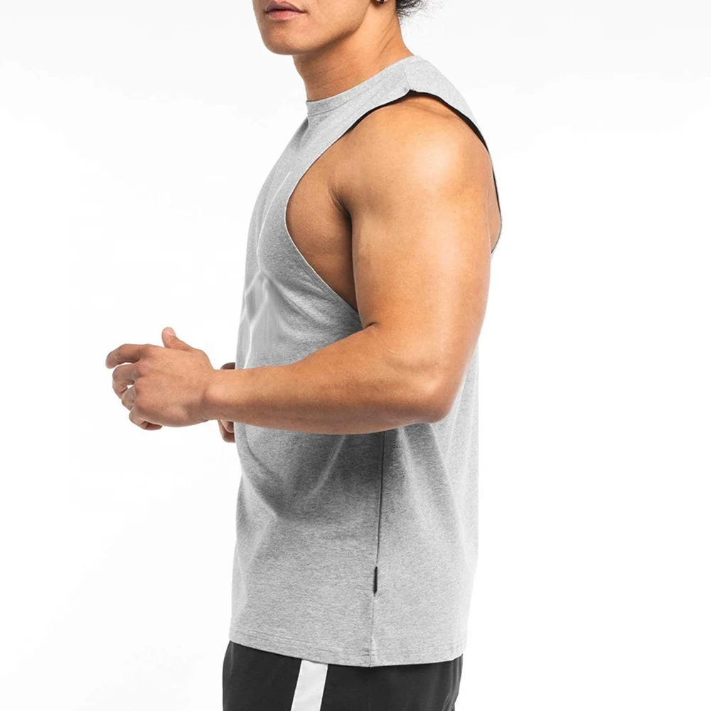  Мужские майки из хлопка и полиэстера на заказ тренировочная майка с y-образной спинкой