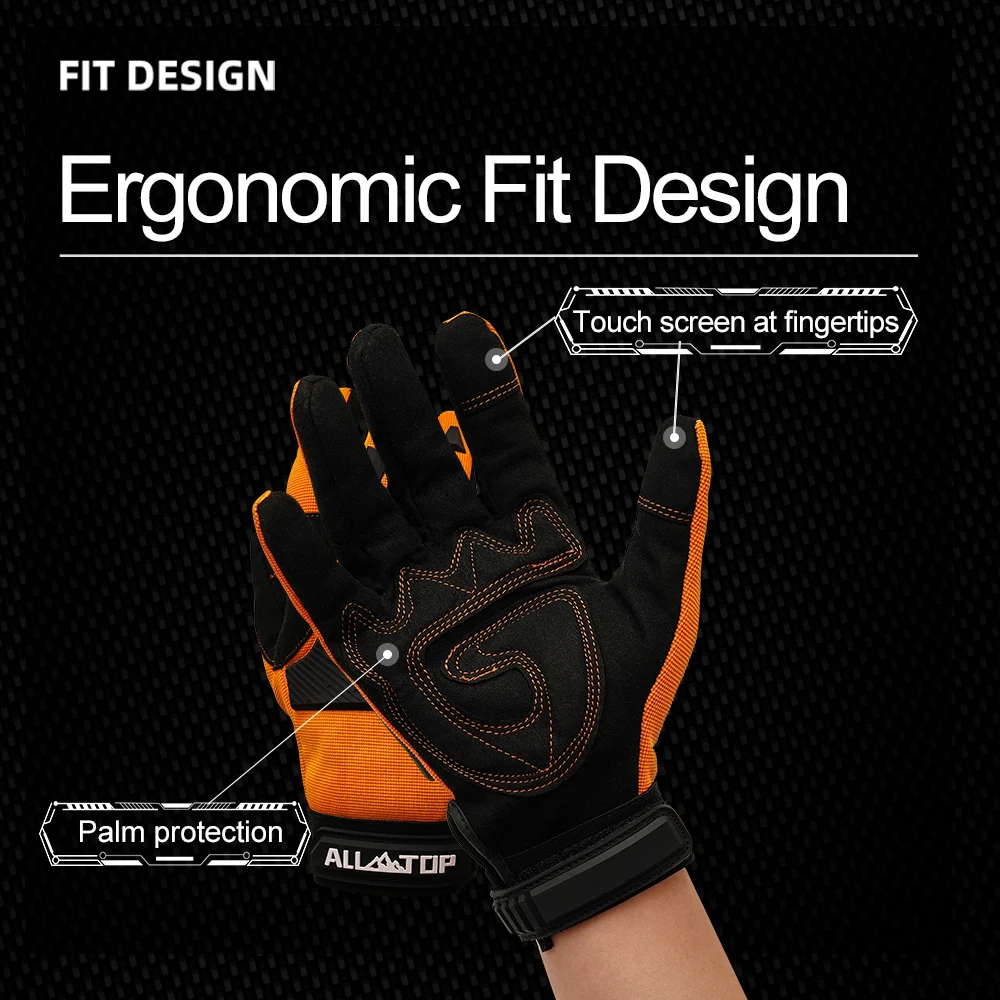 China Factory Customization New Design Full Finger Motorcycle Racing Motocross Racing Gloves