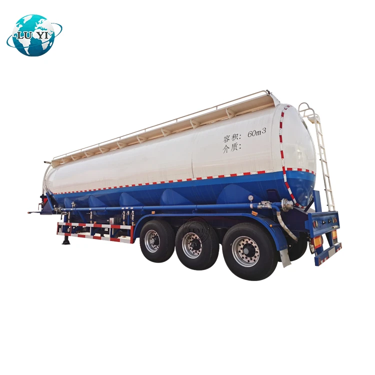 3 оси 40 тонн, 50 тонн, цементный порошок, резервуар, прицеп, мука, цемент, бункер, цистерна, полуприцеп для грузовика