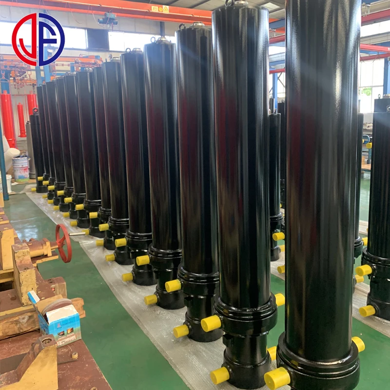 High pressure long stroke telescopic tipping cylinder for dump truck trailer