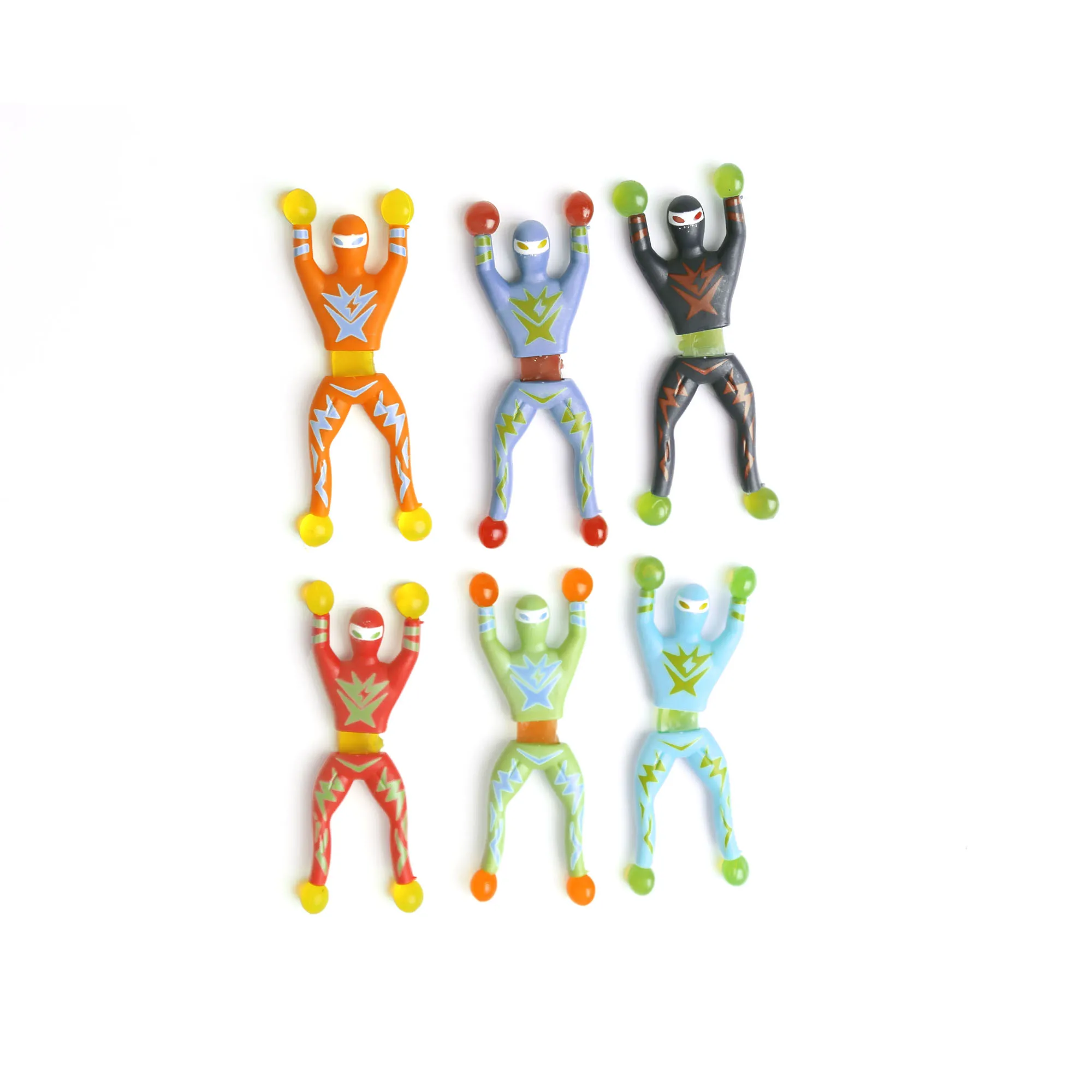 Wall Climbing Ninjas with DIY Costume Stickers Party Favor Tricky Novelty Toys Climbing Rolling Men for Kids