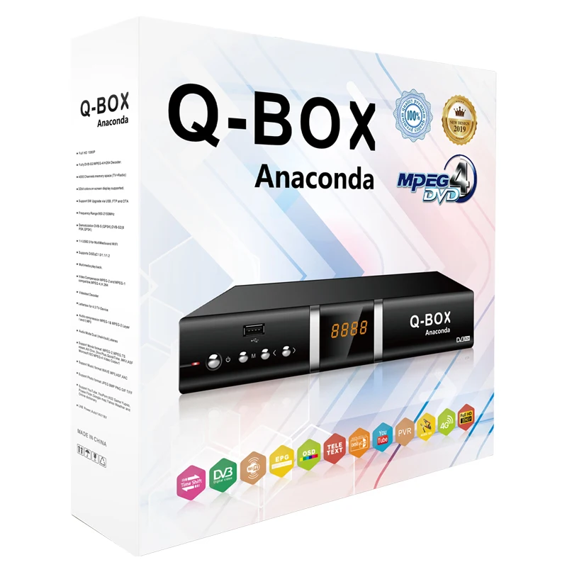 Q-BOX Anaconda Set Top Box Youtube mini dvb-s2 board