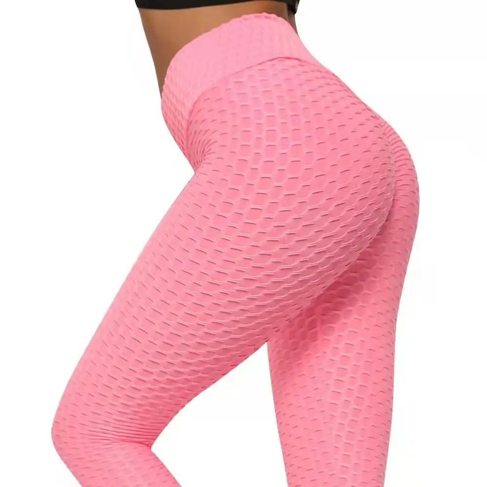 
2020Europe Hot style butt jacquard yoga pants pants sport slimming web celebrity leggings women 