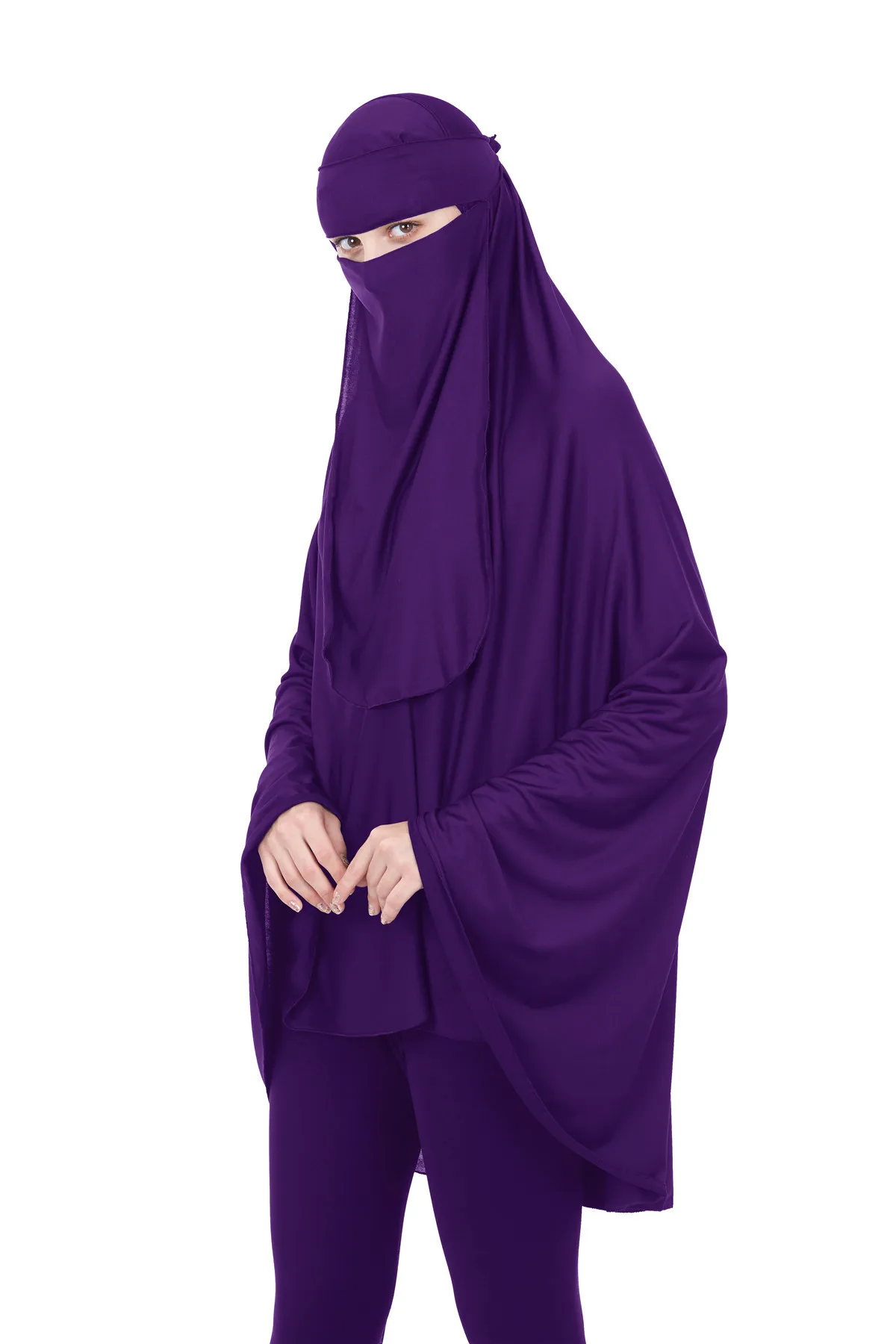 two-piece set veil niqab hijab burqa Ialmic clothing abaya khimar prayer dress jilbab