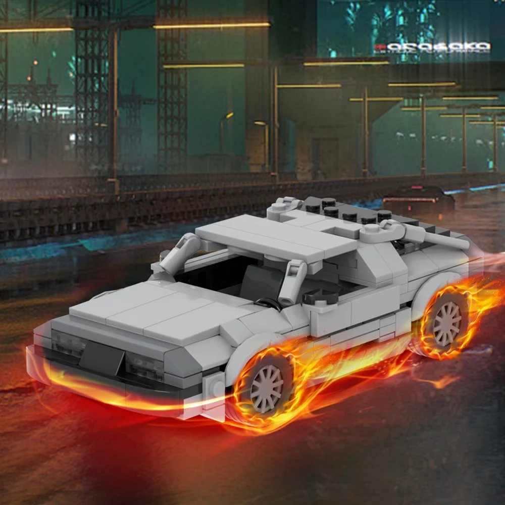 313 шт. MOC4133 вернемся в будущее гоночный автомобиль кирпичи серии фильмов сборка модели DIY Развивающие строительные блоки детские подарочные игрушки