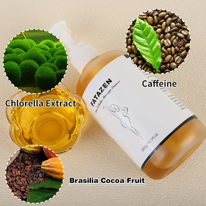 FATAZEN Natural Organic Anti Cellulite Massage Essence Beauty Salon Spa Full Body Care Quick Absorb Private Label Massage Oil