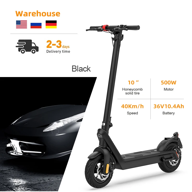 Custom fast electric scooter 10 inch off road tire 48V 1000W 20AH beach electric scooter long range fold e-scooter