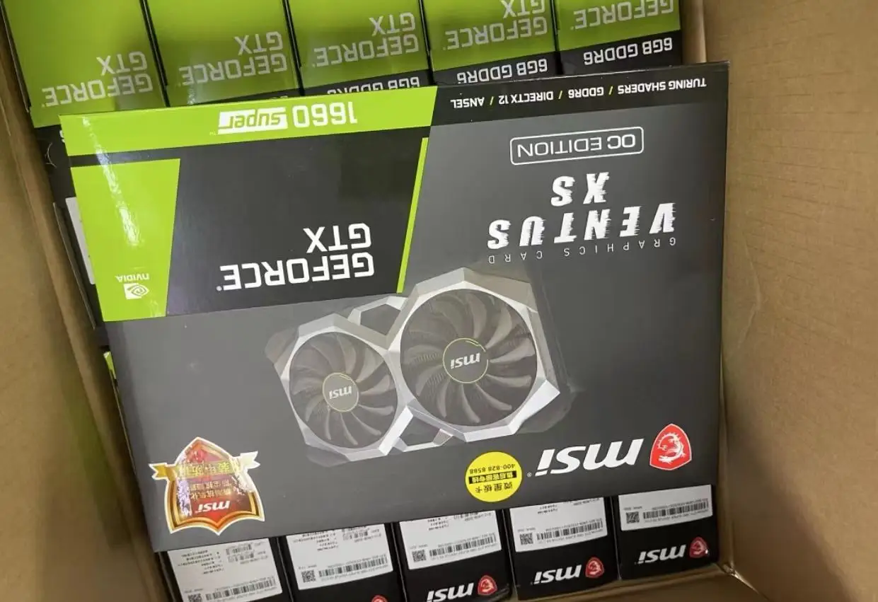 Used Msi Original Geforce Gtx1660 Super 2x Used  Video Card 6gb Gddr6 Gpu 192bit Game