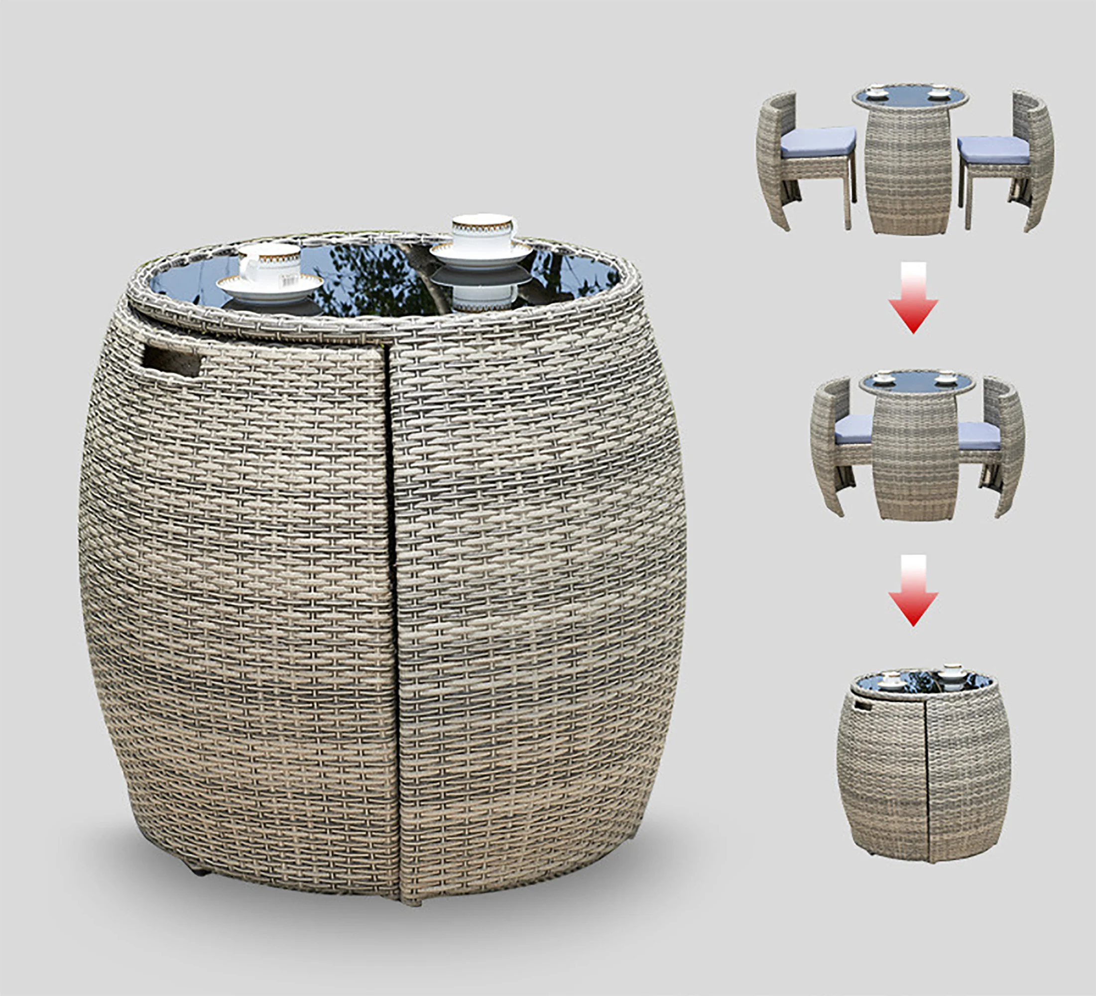 Modern outdoor rattan furniture outdoor patio furniture sets wicker bistro wicker patio set