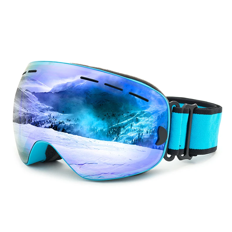 ALOMA Custom Logo adult &kids Fashion Snow ski goggles Cylindrical UV Lens Protection Snowboard Anti-Fog snow goggles