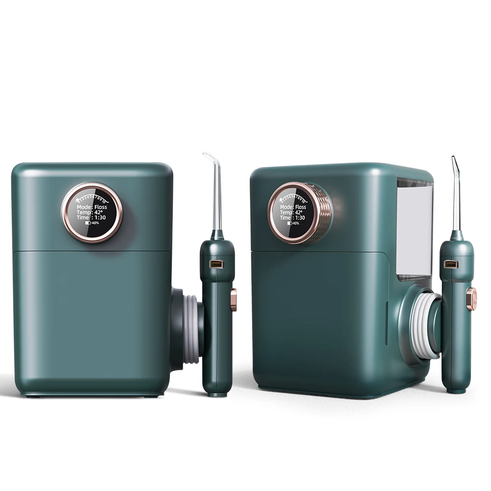 high quality big lcd display screen family countertop water flosser with UV, rechargeable electric oral irrigator