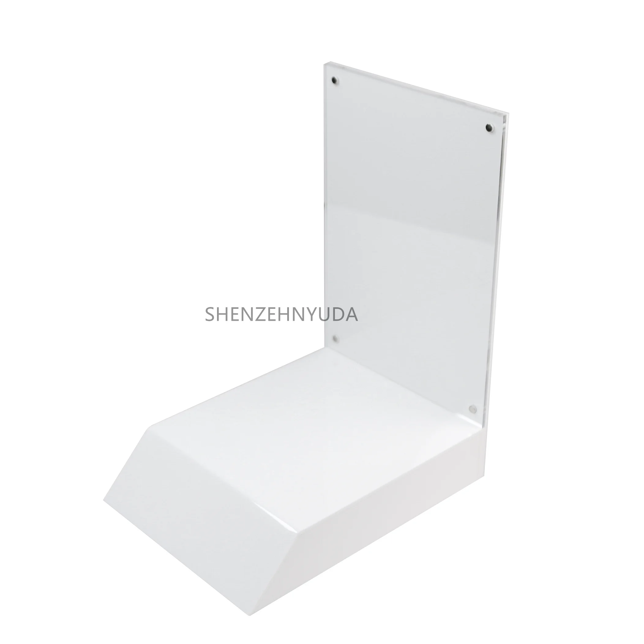 A5 Magnetic Pocket Perfume Bottle Retail Display Counter Top Cosmetic Fragrance Display White Acrylic Perfume Display Stand