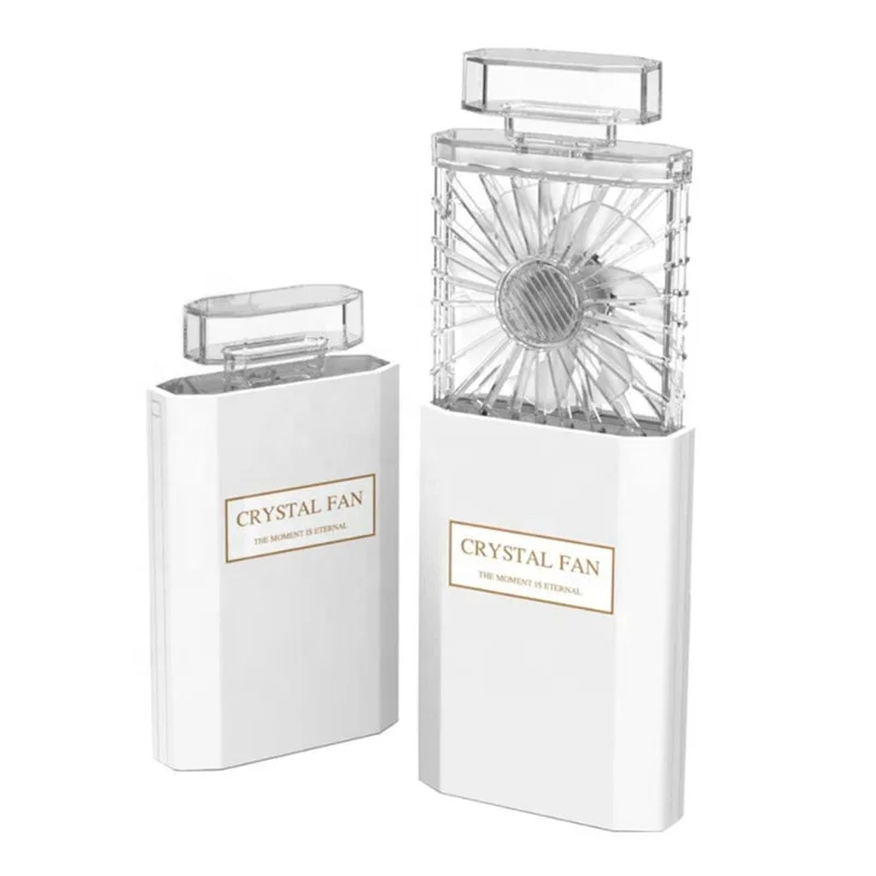 2021 белый флакон духов вентилятор 1200 мА/ч, литий-ионный аккумулятор электрический охлаждающими вентиляторами карманный мини usb-вентилятор для девочек