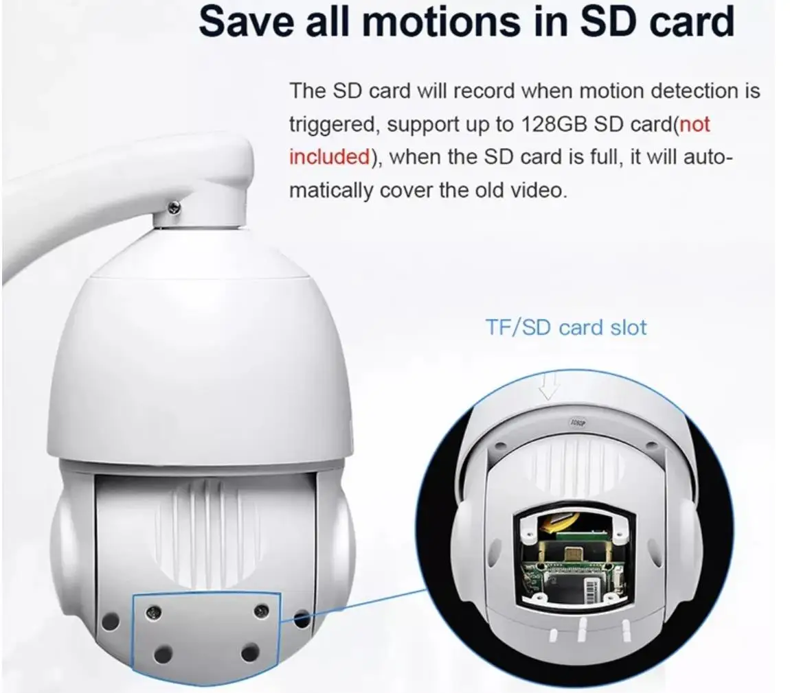 5MP 30X Zoom Speed Dome camera  4g Sim Card Ip Camera CCTV  Camer  wifi Wireless auto tracking camera    50M IR Night Vision
