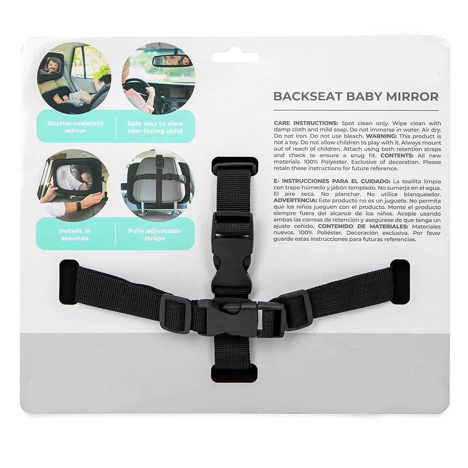 Baby Backseat  Mirror Safely Monitor Shatterproof Rearview Baby Back Seat Mirror For Car