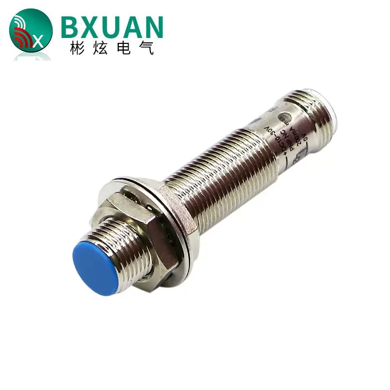 BXUAN 10-30VDC detection distance 6mm three wire output NPN NO M12 proximity sensor inductive proximity switch switch sensor