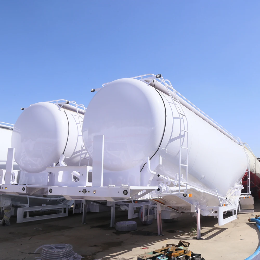 40cbm 38m3 Dry Bulk Cement Transport Truck Powder Tanker Ship Alumina Bulkers Trailer