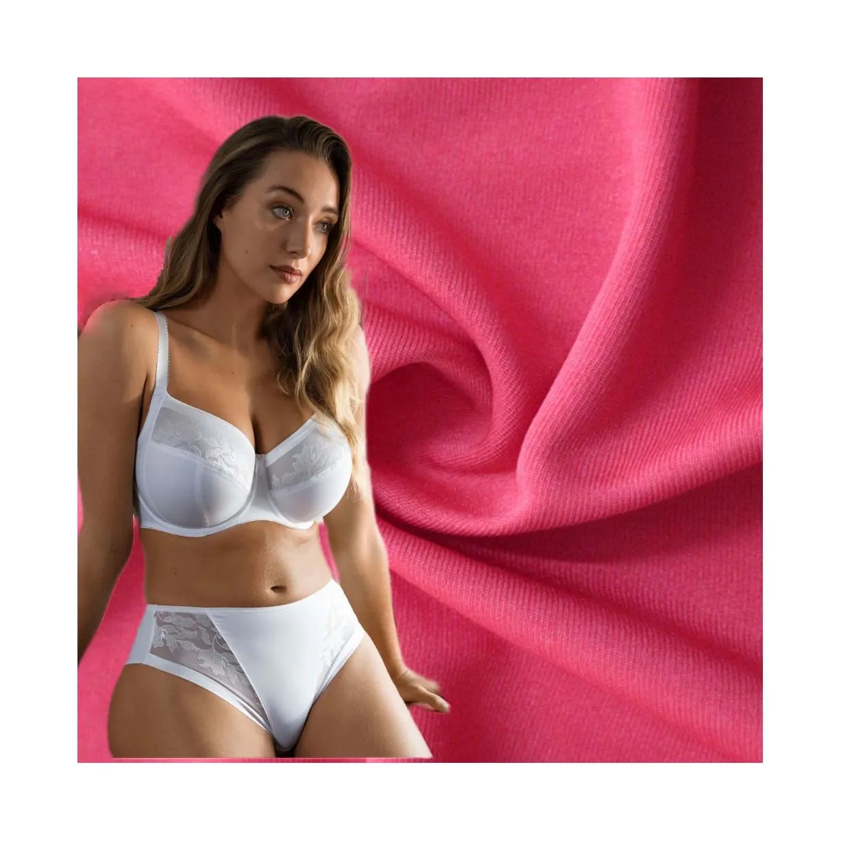 Natudon 92% Polyester Women Milk Fiber Underwear Single Jersey Fabric T-shirt