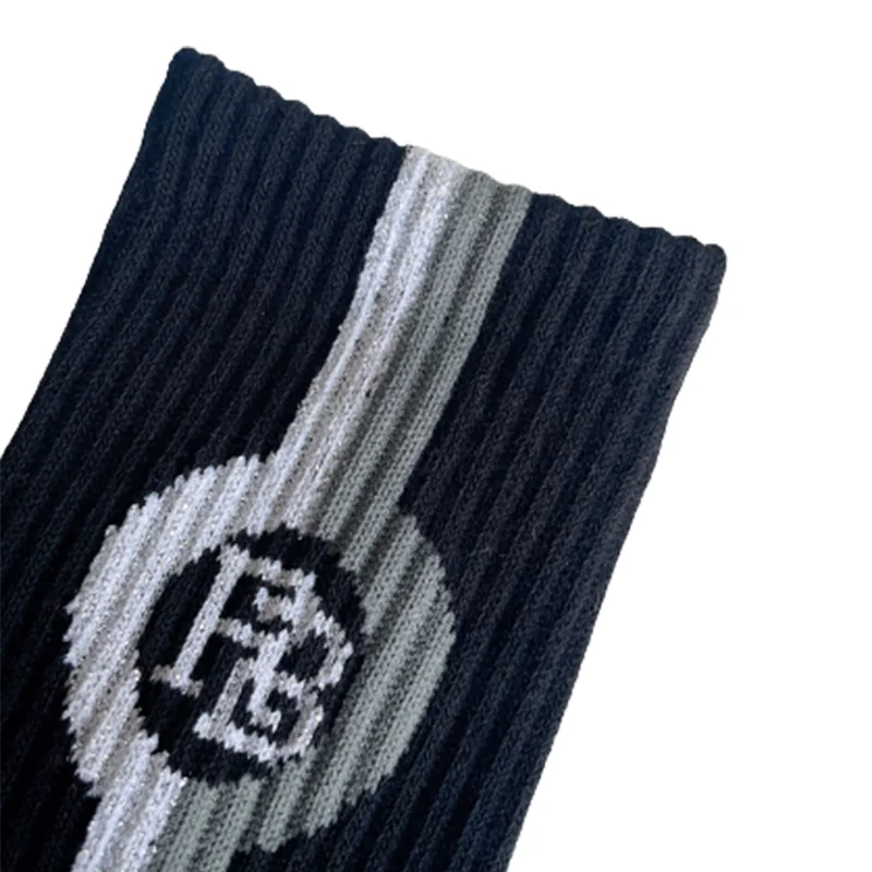 Custom Logo  No Minimum Order Design Own Fashion Embroidery Jacquard unisex Sports Cotton Crew ankle socks manufacturer