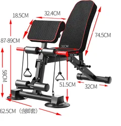 Hot sale home use ab chair multifunction exercises Adjustable Stowable Bench Sit Up Decline Bench