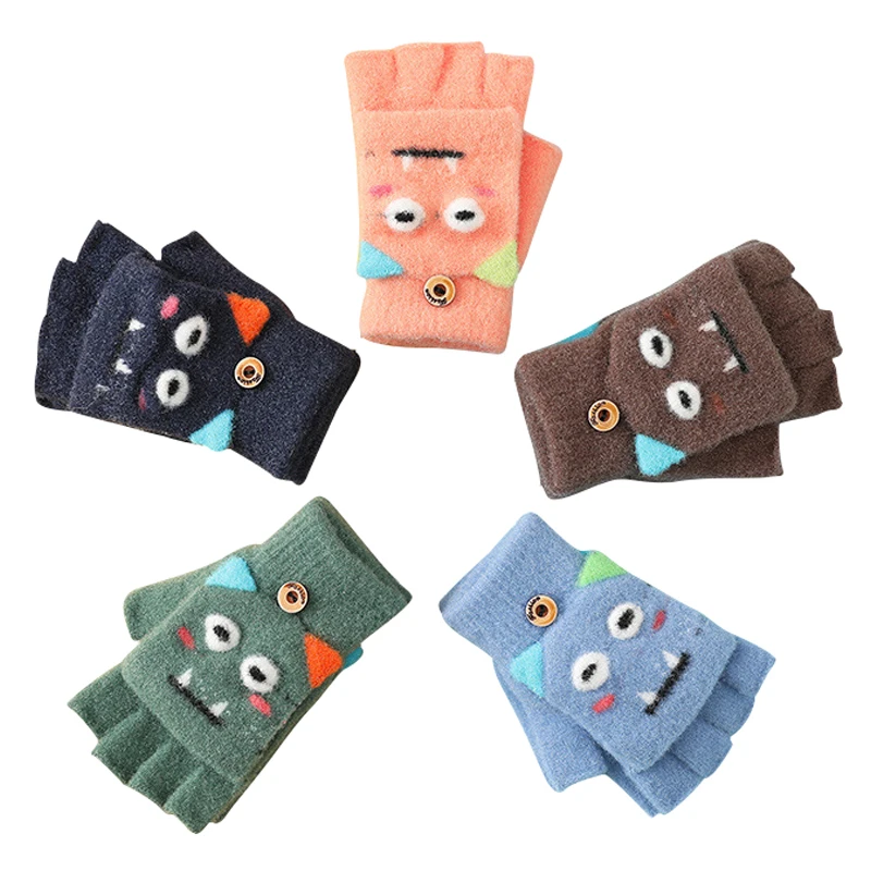 Warm Knitted Winter mittens Girl Boy Kids mittens Child mittens