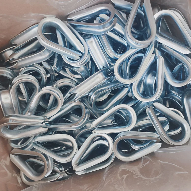 Oem Odm Galvanized Steel Wire Rope Accessory Thimbles G411 Solid Cable Thimble 1/4 Rigging Hardware