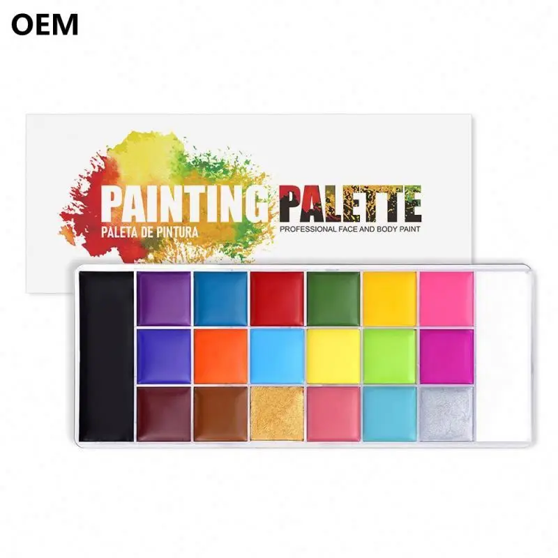 private label waterbased Body Painting Kit Professional Colorful Body Art Face Body Paint for Halloween