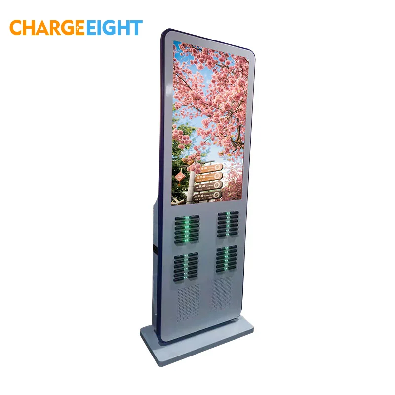 48 Slots Sharing Power Bank Station Factory Frice  Advertising power bank rental station for Shopping Mall Hotels